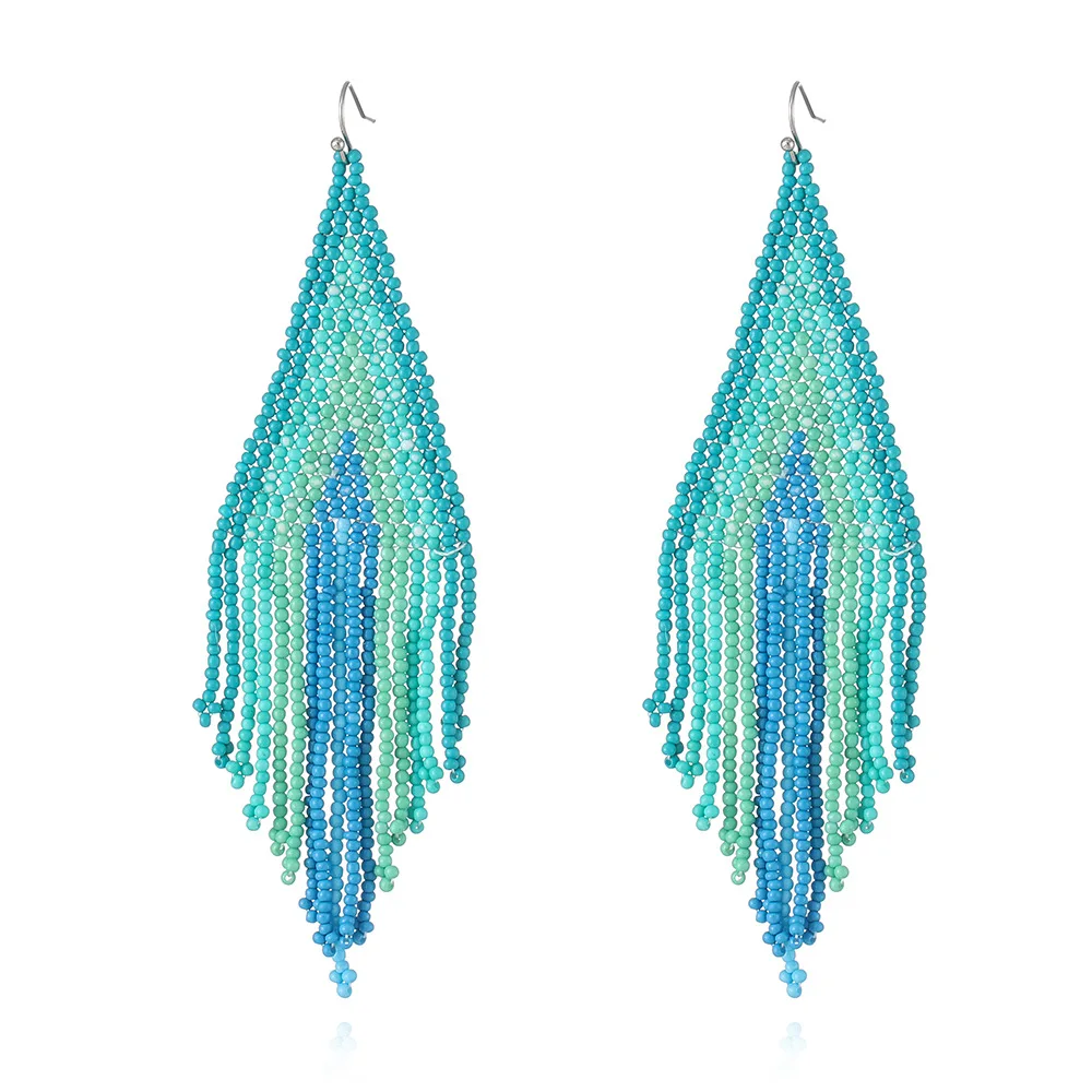 Модные ювелирные изделия этнические серьги Бохо Висячие для женщин богемные