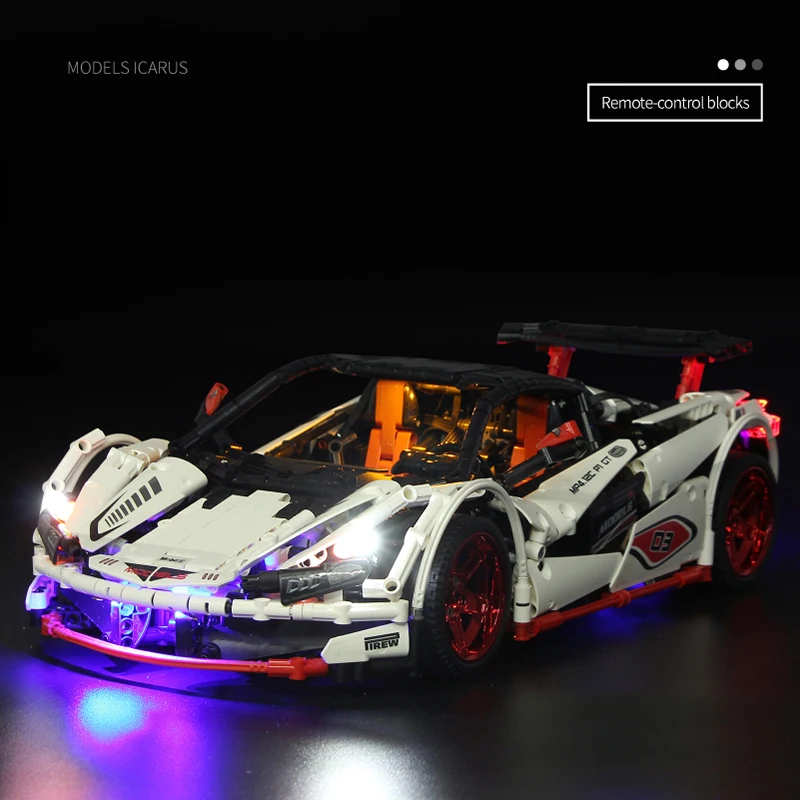 13067 1928 шт. техника серии MOC 3918 McLaren P1 супер гиперкар Led RC приложение Veneno модель