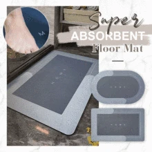 Tapis de sol Super absorbant, doux, antidérapant, pour salle de bain, barrière contre la saleté, coussin de porte  (1)