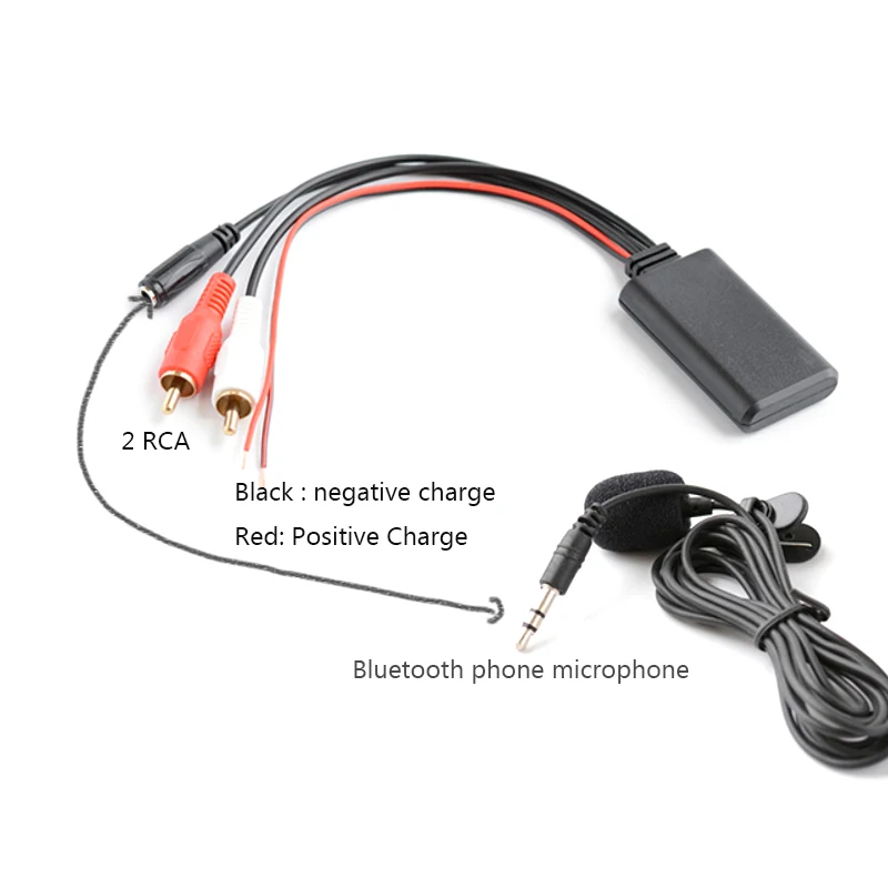 Универсальный автомобильный модуль Bluetooth (2RCA разъем папа + AUX музыка Функция