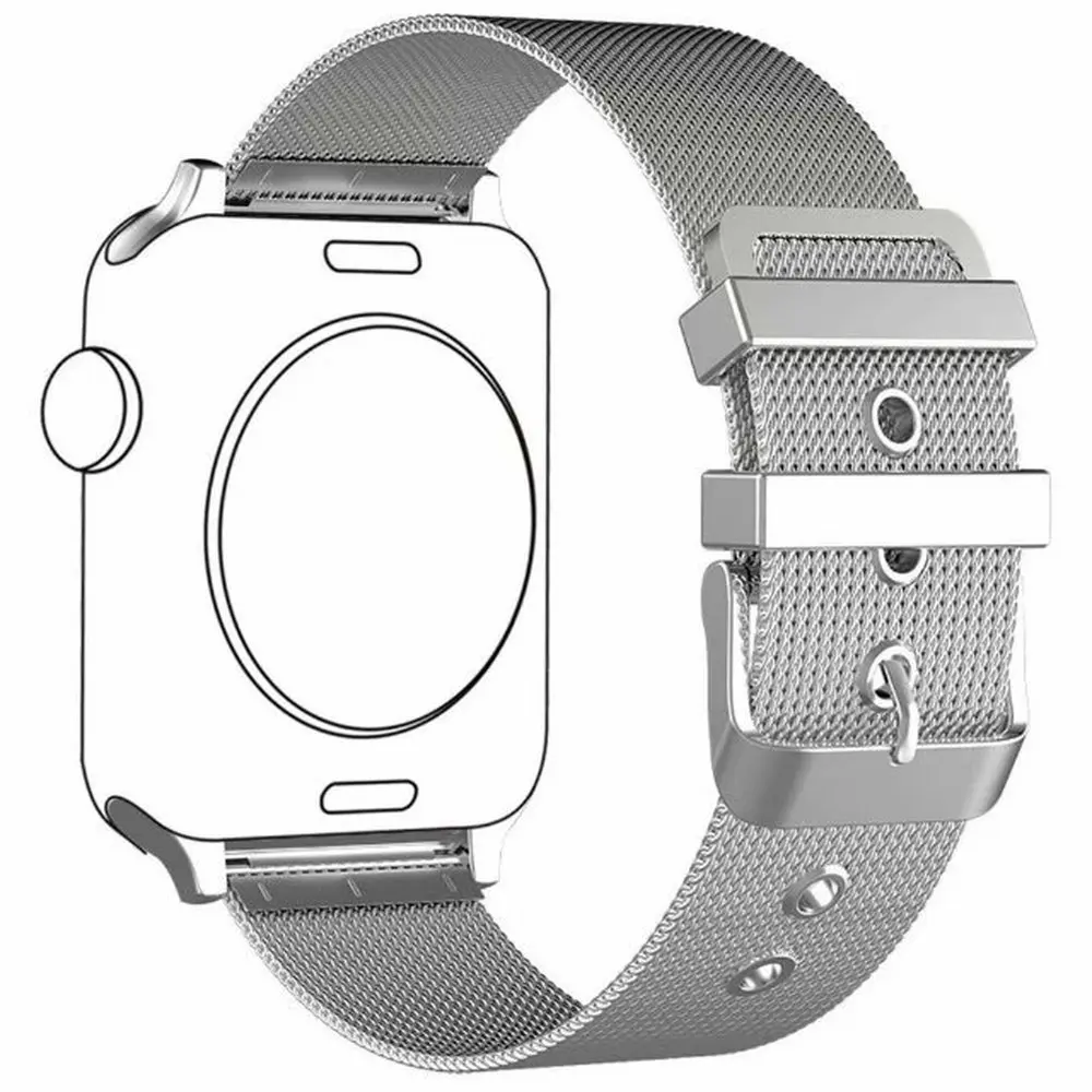 42 мм 38 мм Миланская Петля из нержавеющей стали для Apple Watch Band 5 4 40 мм 44 мм металлический сетчатый ремешок для iWatch 3 2 1