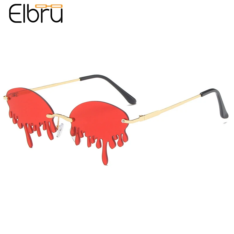 

Нестандартные солнцезащитные очки Elbru без оправы красочные очки модные солнцезащитные очки для вождения на открытом воздухе солнцезащитны...