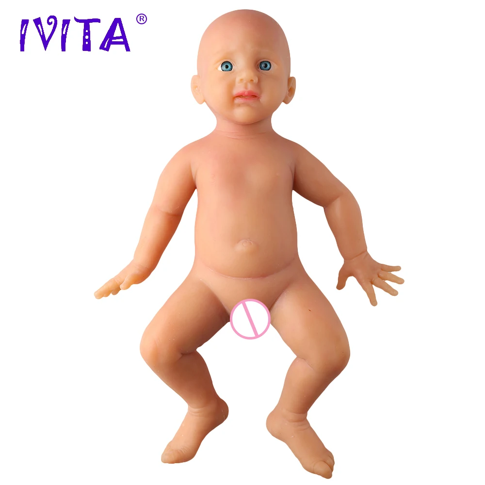 Оригинальные IVITA WG1518 50 см 4960 г полностью Мягкие силиконовые реалистичные голубые глаза Детские куклы реалистичные детские игрушки для девочек