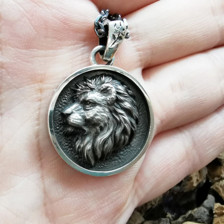 925 серебряный оригинальный ручной работы персональный властный лев Король