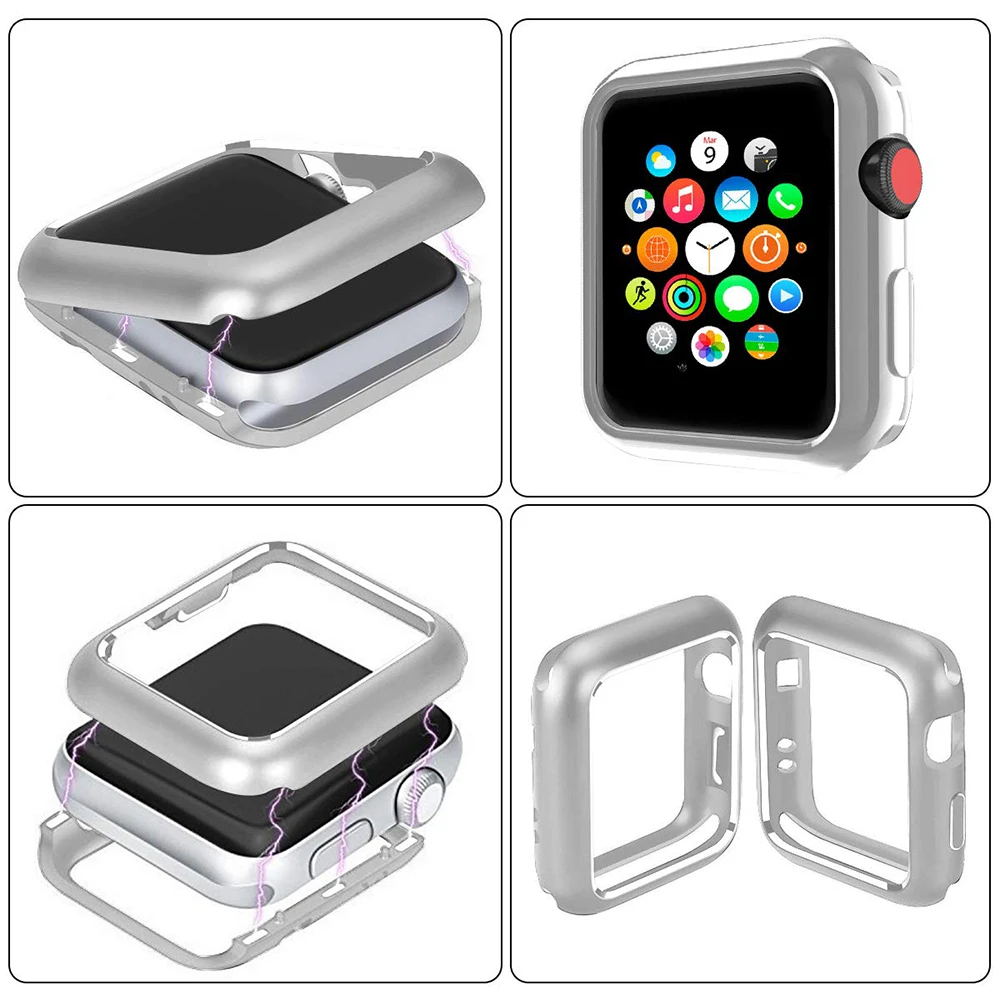 Магнитный защитный чехол для часов Apple Watch 5 4 40 мм 44 мм 360 чехол полностью алюминиевый чехол для Iwatch 3 2 1 38 мм 42 мм