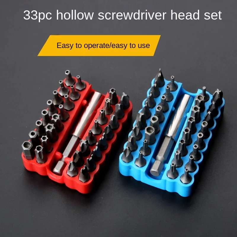 

33 Pieces Hollow Bit Combination Screw Hex Socket Bit Cordless Drill Special-Shaped Screwdriver Bits