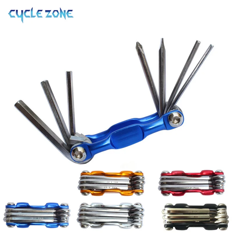 

Portable 7 In 1 Bicycle Tools Mountain Road Bike Multi Repair Maintenance Tool Kit Socket Head Wrench Cycling Screwdriver