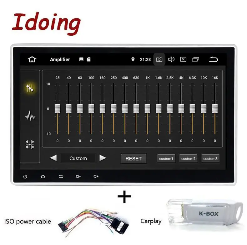 ISO and carplay Idoing 1Din 10," PX5 4G+ 64G Восьмиядерный Универсальный Автомобильный GPS DSP радио плеер Android 9,0 ips экран навигация Мультимедиа Bluetooth - Цвет: ISO and carplay