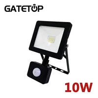 led floodlight induction style 10w motion sensor ip65 cold white light 6000k human body induction water proof lamp