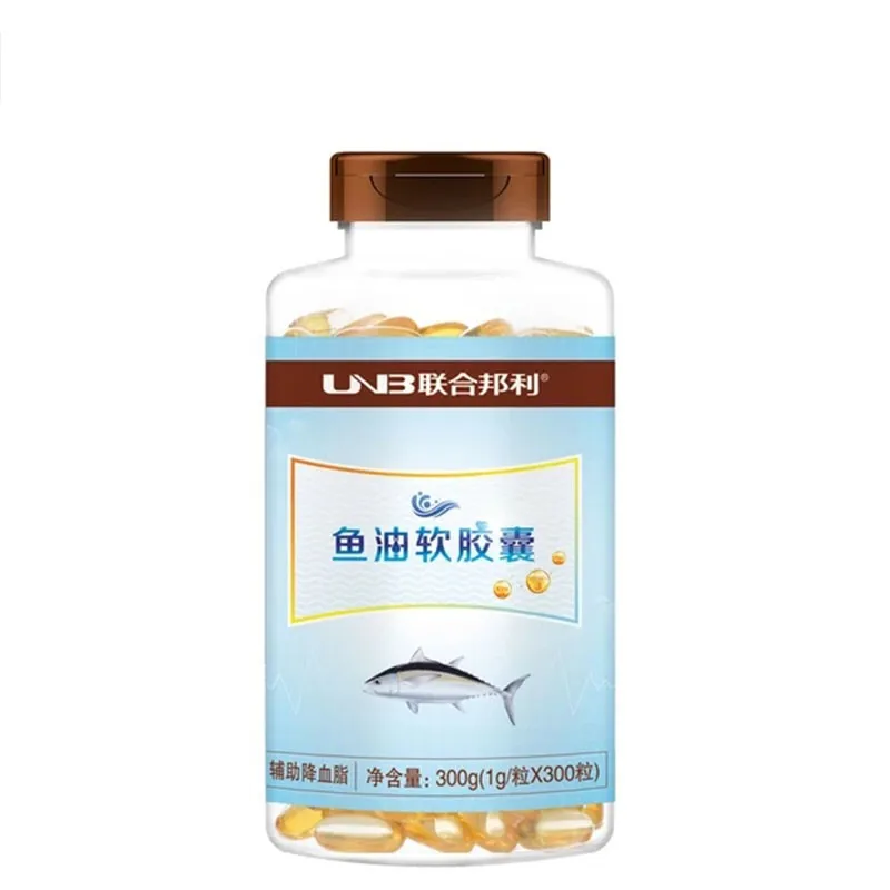 

United Bonley Fish Oil Soft Capsule 300 capsules /2 bottles of calcium/chain pharmacies genuine package/adult