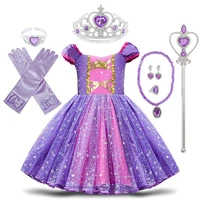 toddler baby girls rapunzel sofia princess costume halloween cosplay clothes toddler party role play kids fancy dresses for girl