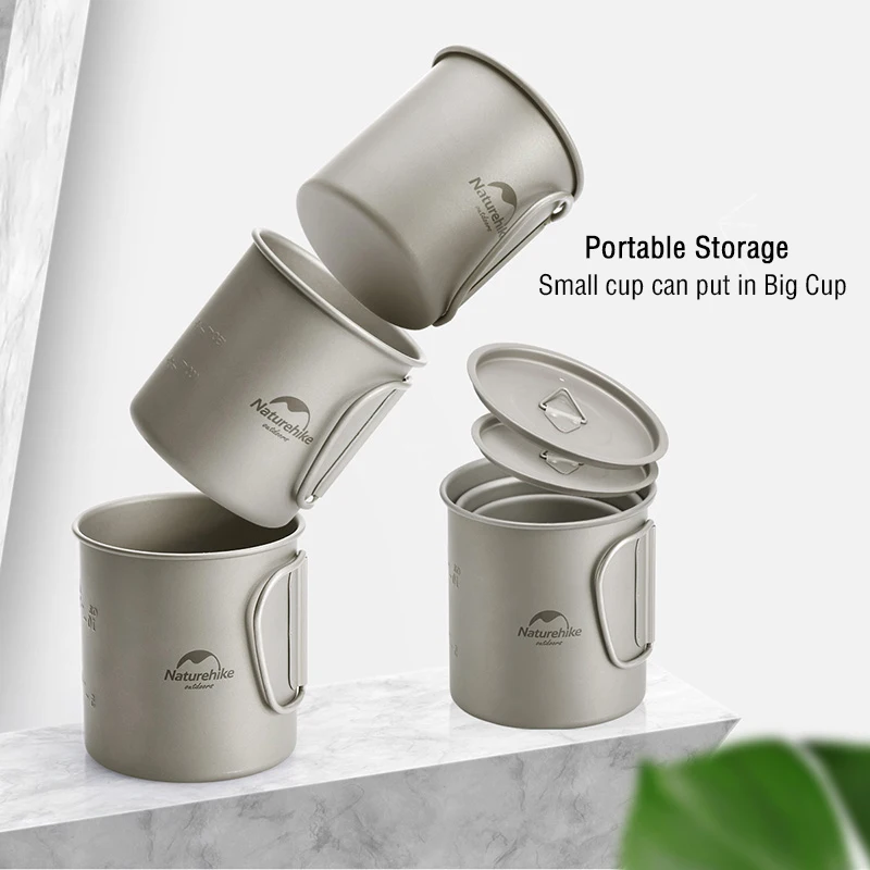 Naturehike Titanium Cup Ultralight Folding Cooking Set Bowl Coffee Water Camping Cookware Outdoor Kitchen Mug | Спорт и развлечения