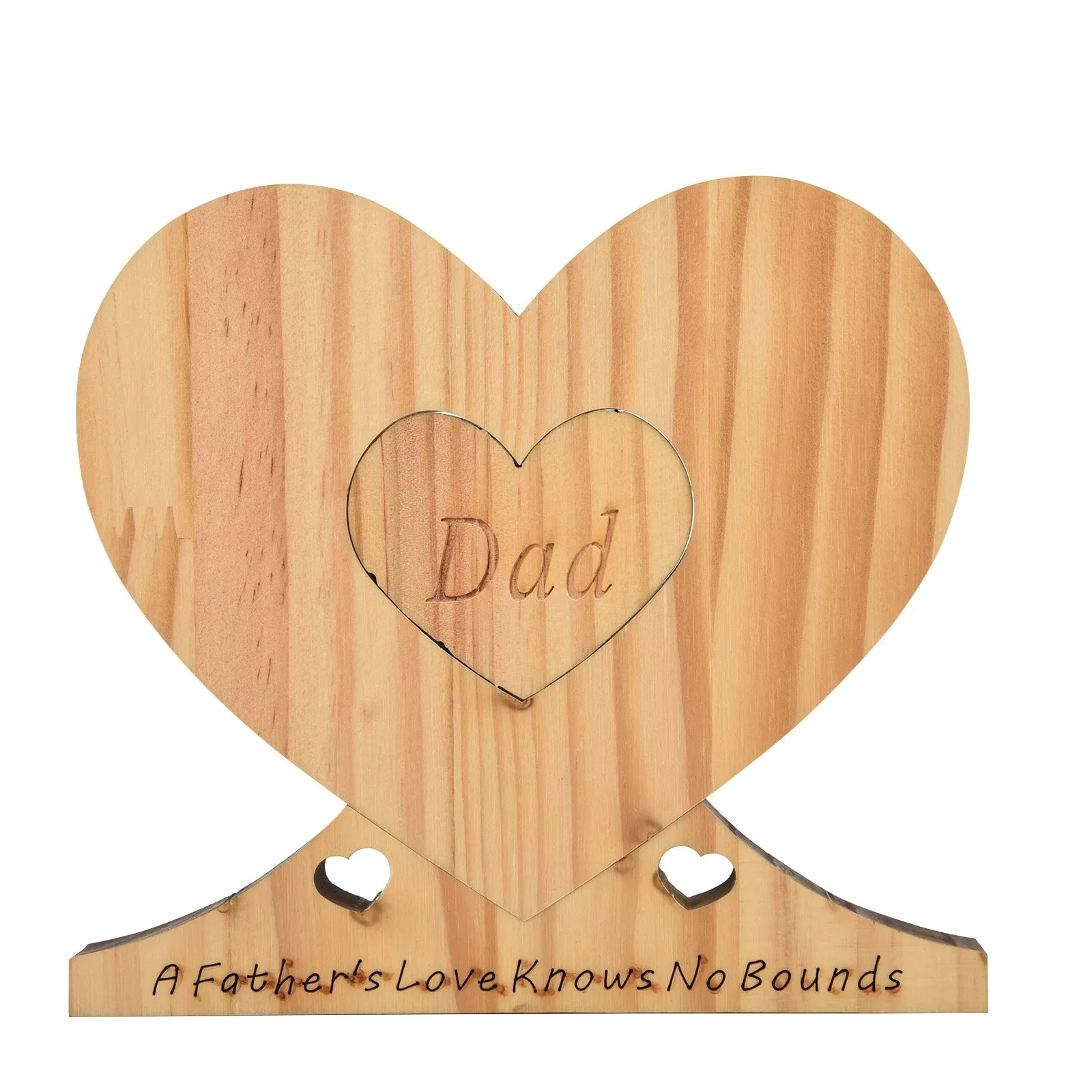 Для Father's Day Значимые Подарки 1 шт. творческий в форме сердца деревянные фигурки