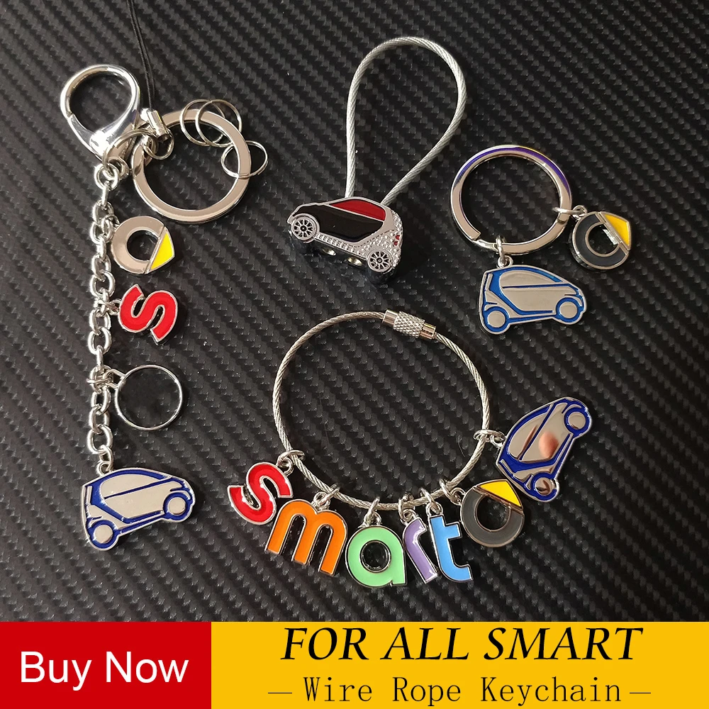 Автомобильный брелок с буквенным логотипом для Mercedes Smart Fortwo Forfour 453 451 450