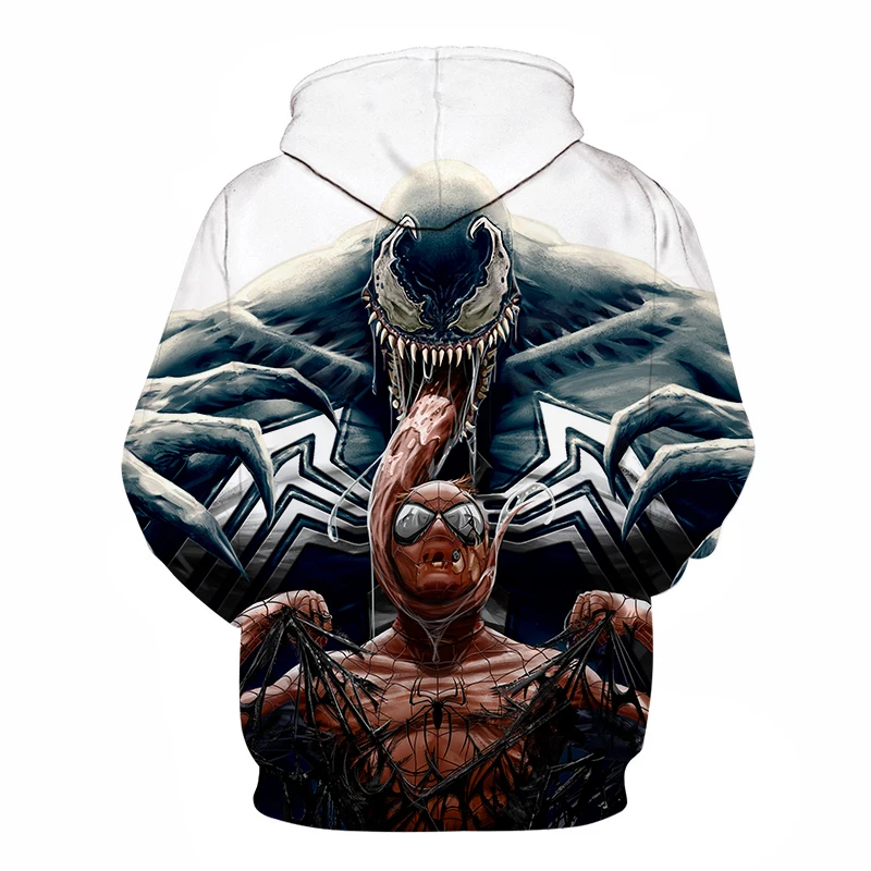 Новинка, мужские толстовки, серия Marvel, 3D печать, яд, для мужчин и женщин, пара, Повседневная Толстовка с капюшоном, Модный пуловер с капюшоном