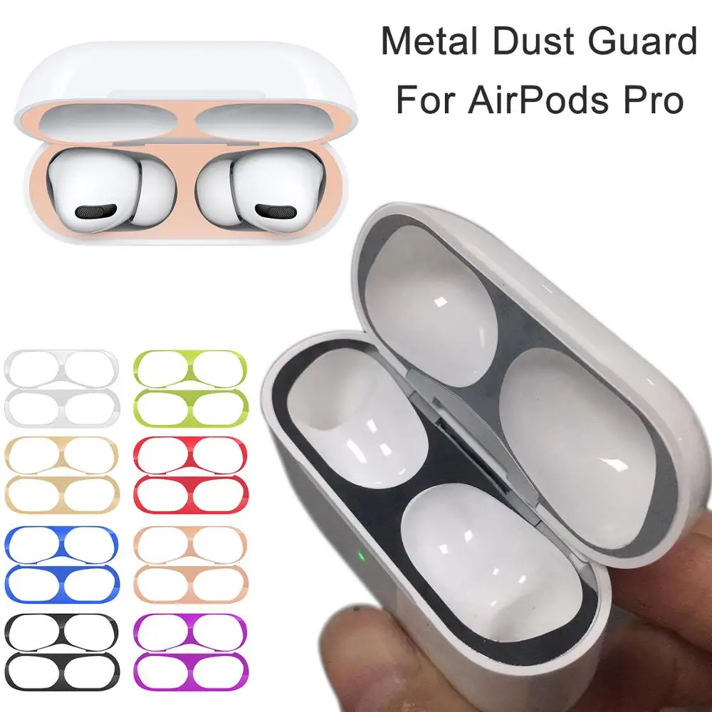 8 цветов металлическая защитная крышка для AirPods Airpod Pro пленка кожи железная