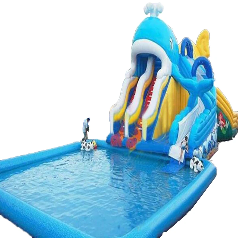 

Outdoor Giant Inflatable water slide for pool commercial inflatable slide Adults and children
