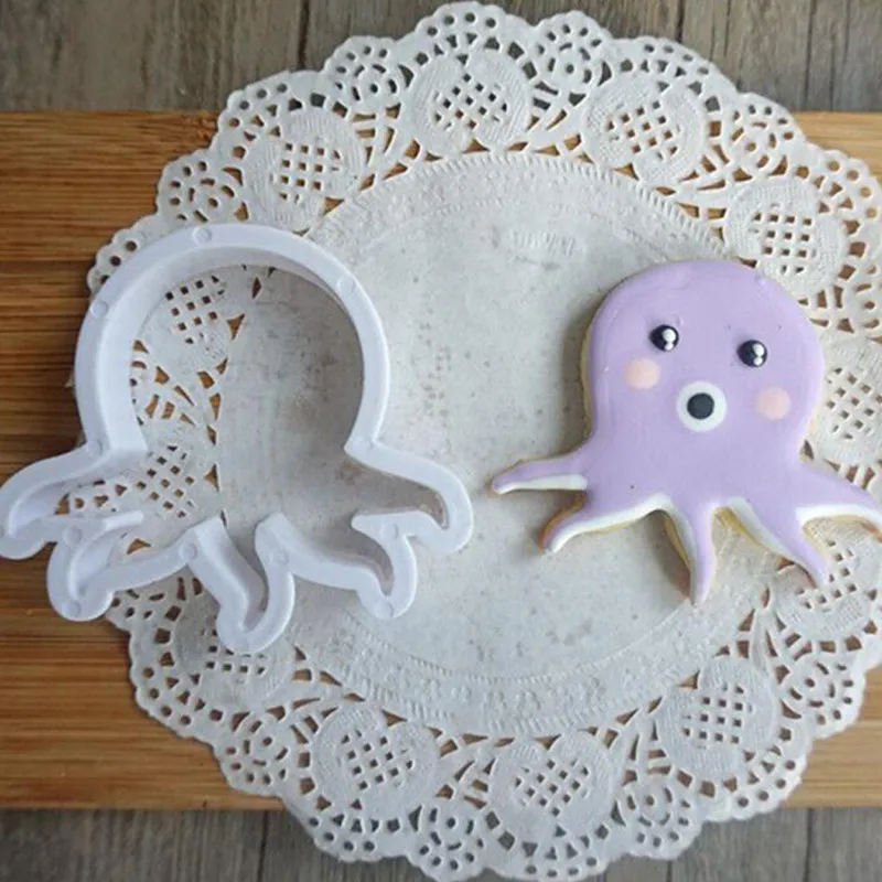 8 шт Пластик DIY морскую тематику печенья печенье прессформы торта Fondant (сахарная)