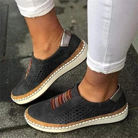 hollow womens shoes womens vulcanized shoes breathable elastic band retro casual flat bottom womens sports shoes