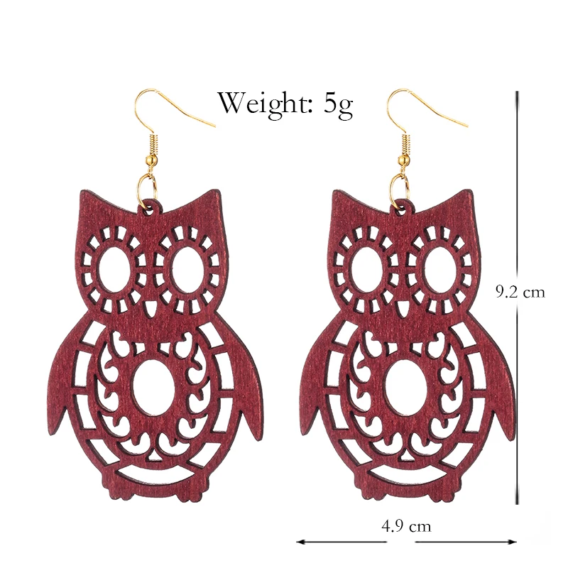 YULUCH этнические африканские полые Натуральные Деревянные коричневые животные