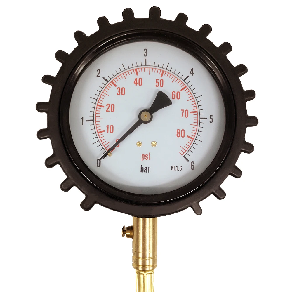 4 дюйма большой измеритель давления в шинах с длинным пневматический патрон 0 6Bar