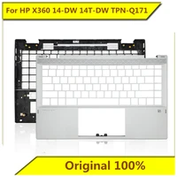 for hp x360 14 dw 14t dw tpn q171 c shell with fingerprint hole palm rest shell new original for hp notebook