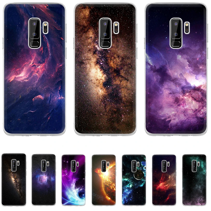 Phone Case For Samsung Galaxy S6 S7 Edge S8 S9 S10 S10E Plus Note 8 9 M10 M20 M30 M40 Cover antasy Nebula Space Star Universe | Мобильные