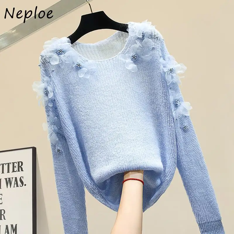Осень-зима 2022 новый вязаный Топ Neploe женские свитера с круглым вырезом и