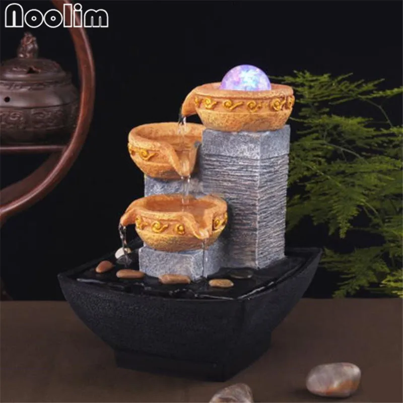 Полимерный креативный комнатный фэн-шуй поворотный водяной фонтан украшение для