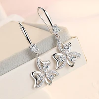 diwenfu genuine 925 sterling silver diamond drop earring for women fine peridot silver 925 diamond jewelry orecchini earring box
