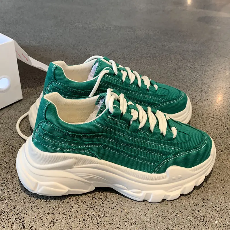 

Кроссовки женские на платформе, Вулканизированная подошва, теннисная обувь, роскошные белые