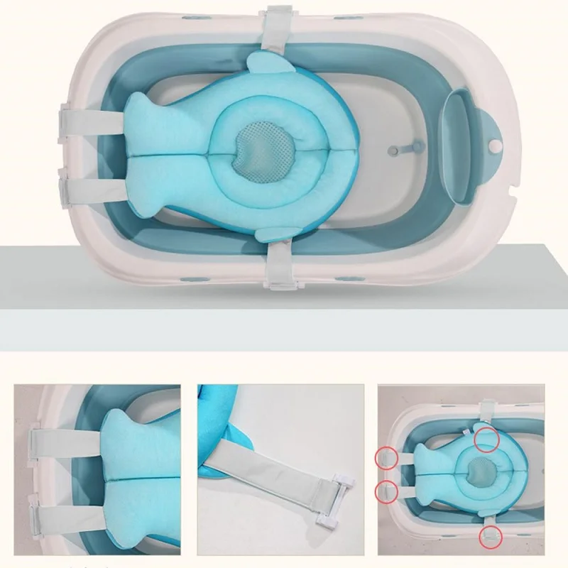 Портативная Детская ванна для душа подкладка ванной детский раздвижной коврик