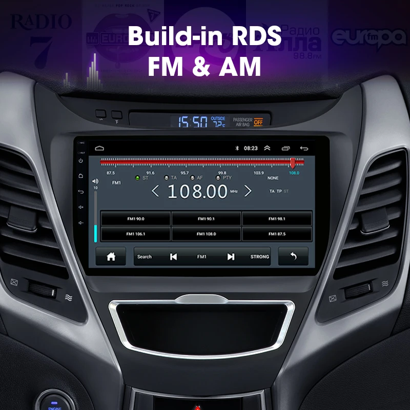 JMCQ 9 &quotдля Hyundai Elantra 2011-2015 автомобильное радио RDS 36EQ Android плеер GPS навигация