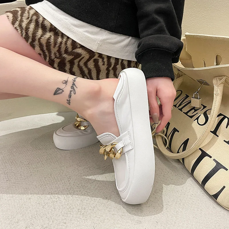 

2021 spring fashion ladies white sneakers casual and breathable