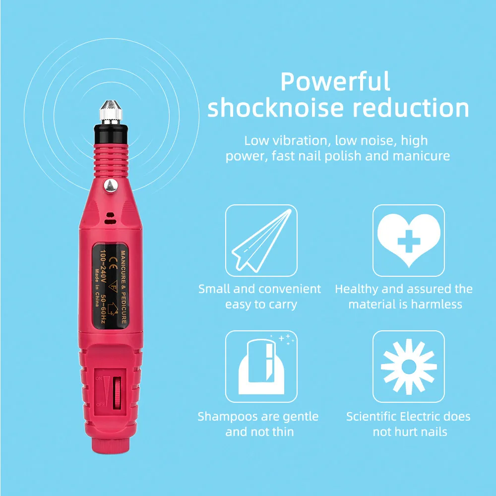 Машинка для маникюра ATOMUS электрическая с регулируемой скоростью 20000