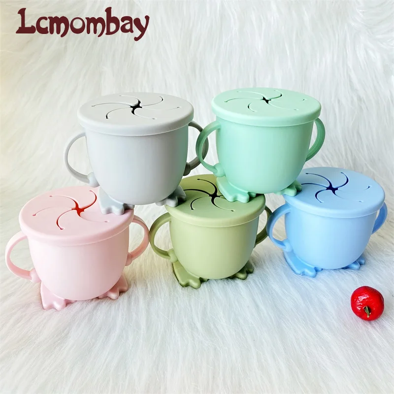 

5pcs Baby Snack Box Leak-proof Silicone Food Storage Infant Feeding Containers Snacks Cup