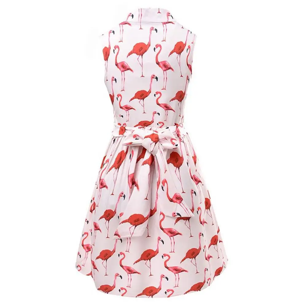 2020 летнее женское платье модные Фламинго печатных женские платья Повседневная