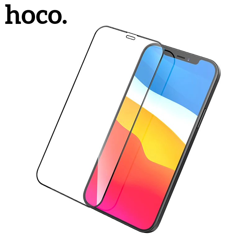 3D закаленное защитное стекло Hoco для iPhone 11 12 Pro Max HD Шелковый экран полное покрытие