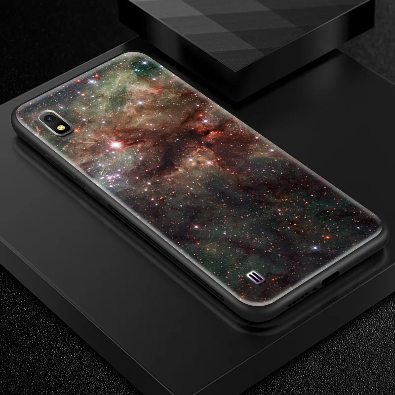W128 Закаленное Стекло чехол для samsung Galaxy A10 A80 A90 A6S A8S A20 A30 A40 A50 A70 J4 плюс M10 M20 M30 S8 S9 S10+ защитный чехол - Цвет: W128