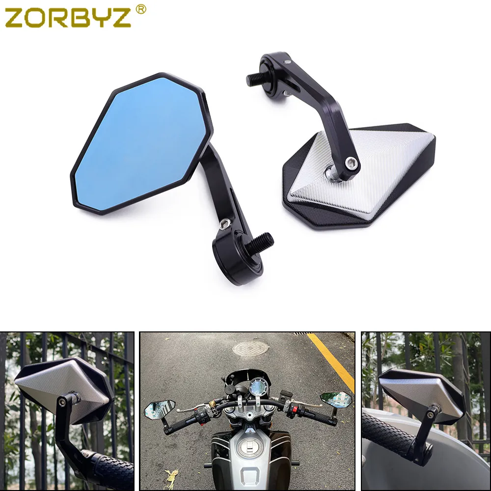 ZORBYZ мотоциклетное черное CNC алюминиевое рулевое боковое зеркало заднего вида 10