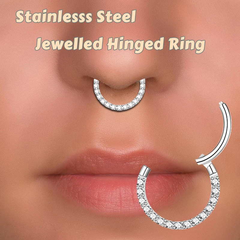 

Кольцо для перегородки с раскрывающимся сегментом, из нержавеющей стали, 1,2 мм, 16 г, 1 шт.