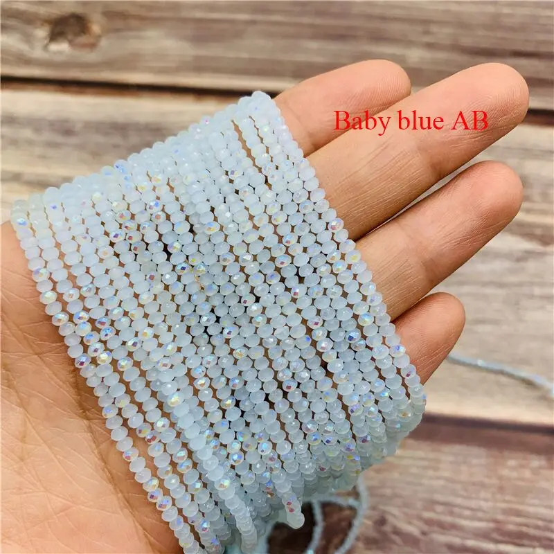 

Wholesale 2X3mm 195pcs Czech Crystal Beads For Jewelry Making Diy Needlework AB Color Spacer Faceted Glass Beads