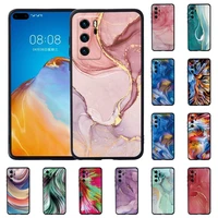 soft silicone phone case for huawei p20p20 prop30 prop30 plusp30 litep40p40 pro watercolor pattern anti drop cover