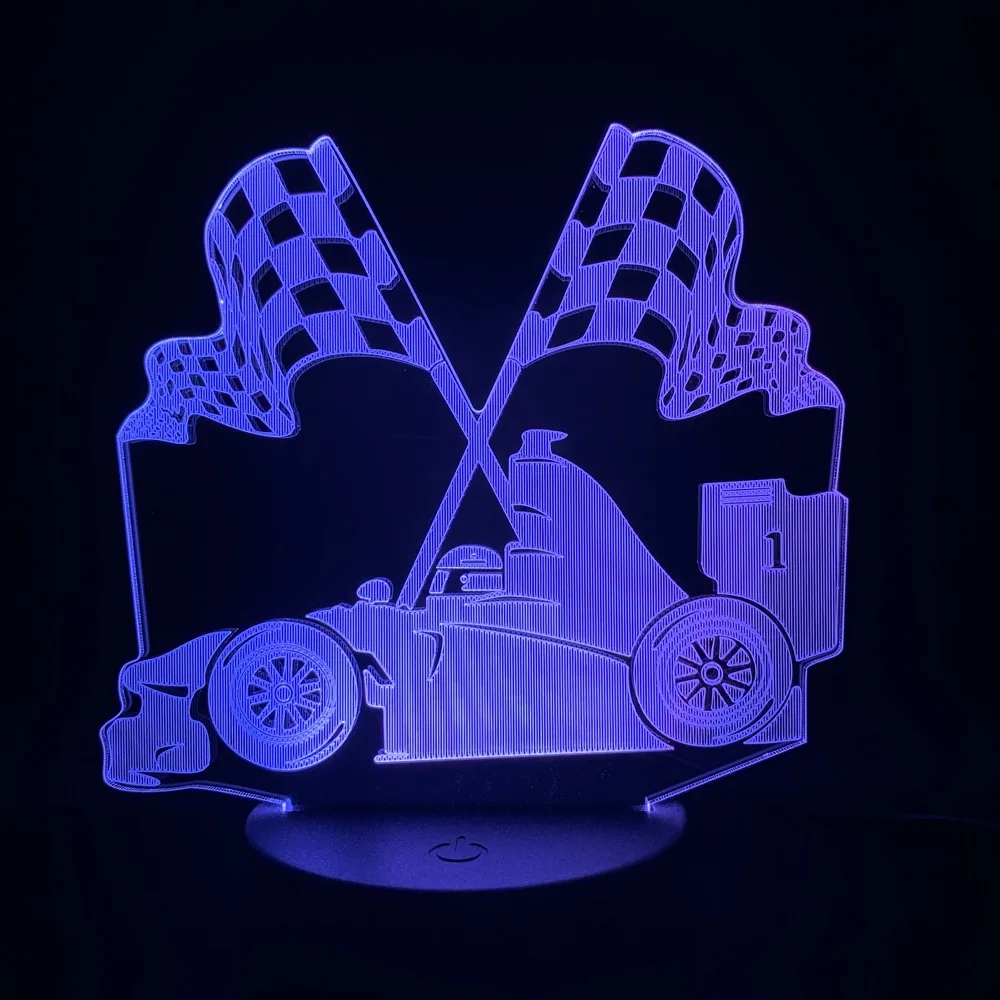 3D лампа на батарейках удивительный флаг изменение цвета автомобиля украшение