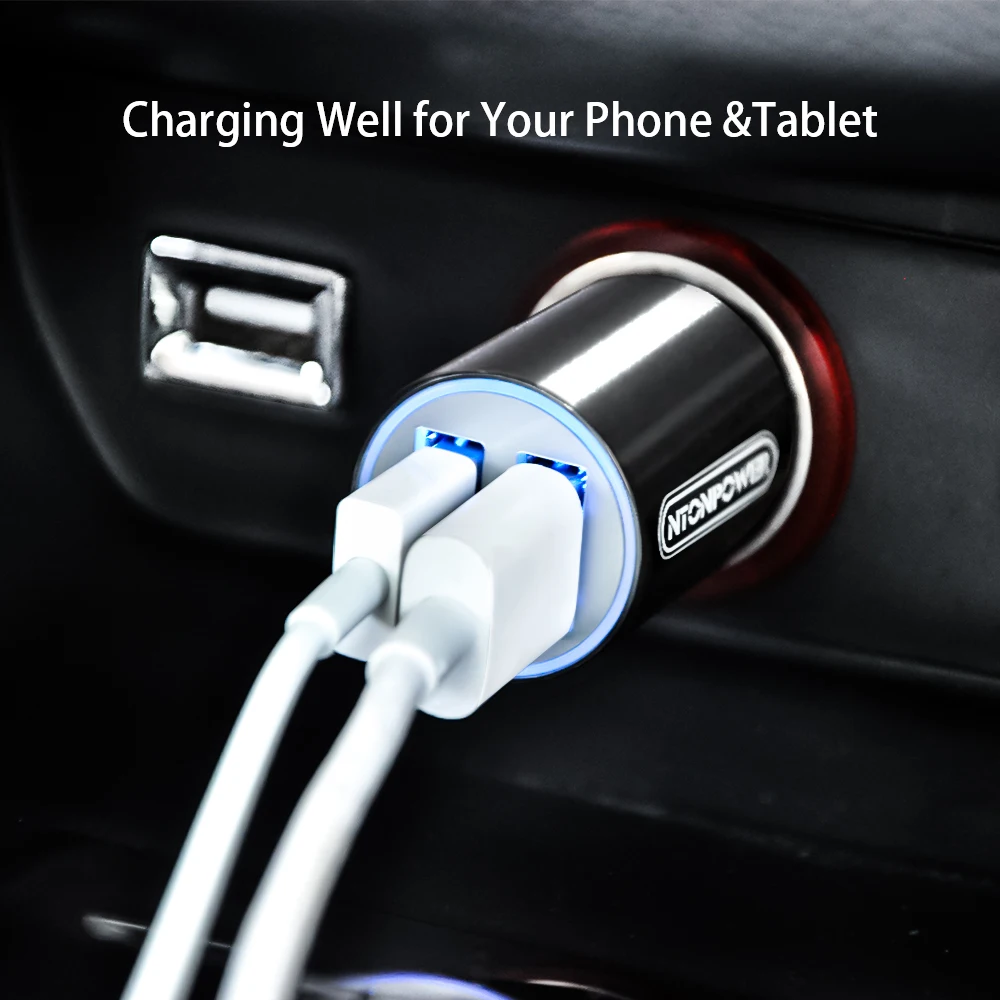 Ntonpower 2 Порты и разъёмы USB Автомобильное Зарядное устройство Qualcomm Quick Charge 3.0 QC 2.0