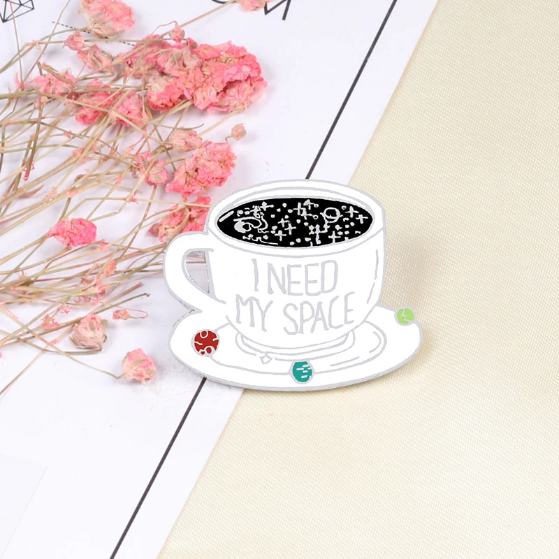 Броши и булавки в виде мультяшной чашки кофе эмалированная булавка Милая свинья