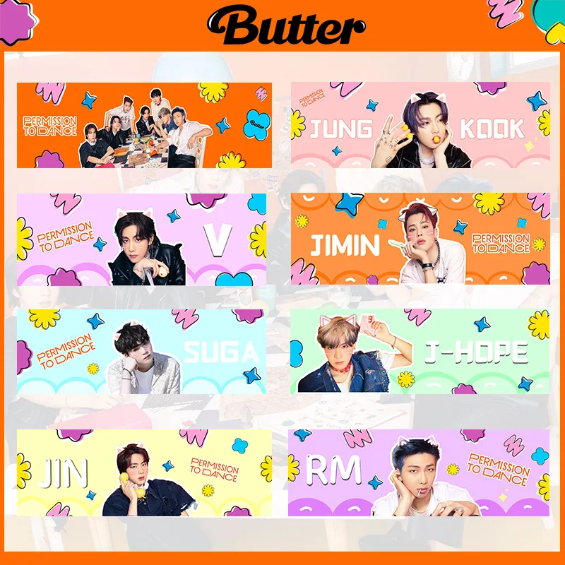 

Оптовая продажа баннеров Kpop Bangtan Boys с разрешением для танцев, ручная прокрутка, печатный баннер для девочек