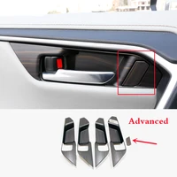 abs wood grain lhd car inner door bowl protector frame cover trim sticker car styling accessories 5pcs for toyota rav4 2019 2020