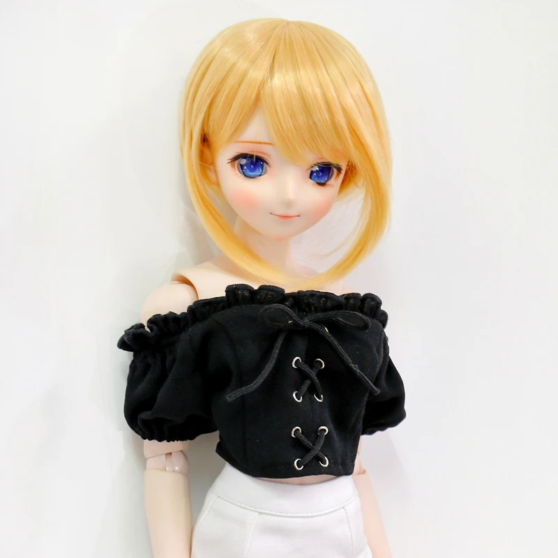 BJD Кукла Одежда с открытыми плечами топ на шнуровке короткая футболка