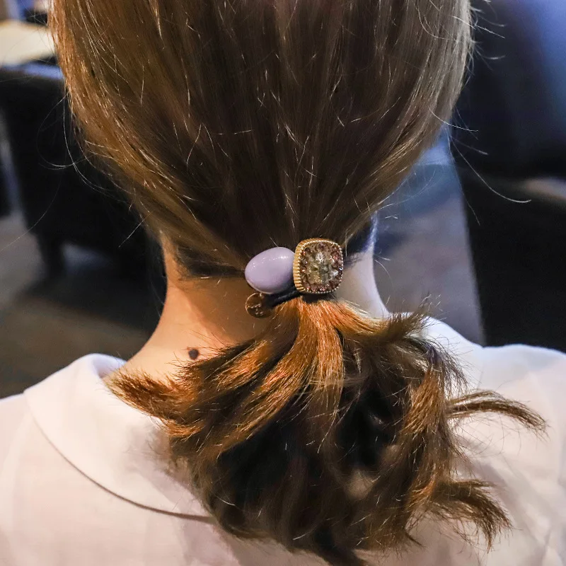 

Hair Rope Flash Drill Crystal Head Rope Girls Tied Hair Band Headband Women Hairpins Girls Hair Accessories Elastic Hair Bands